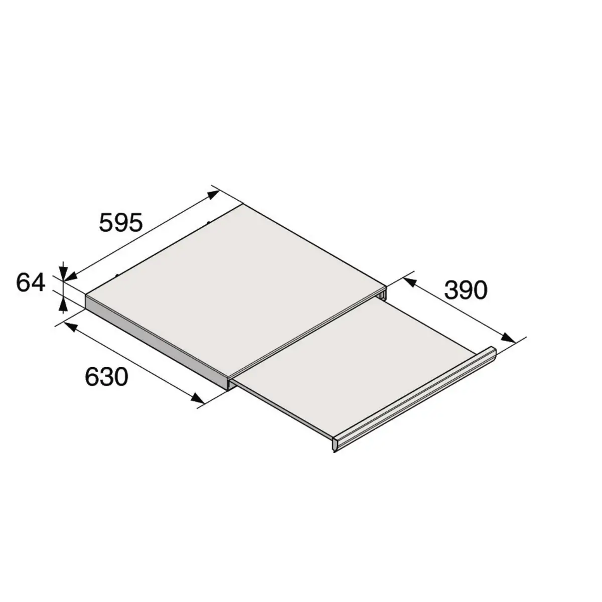 HS60W Uittrekbare legplank