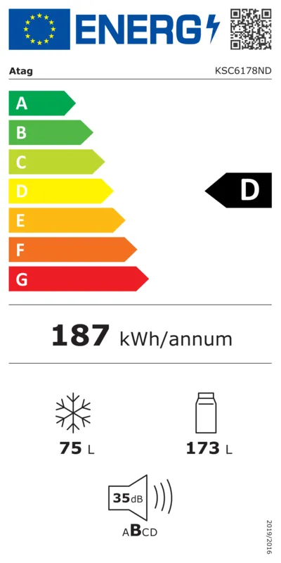 ATAG KSC6178ND energielabel