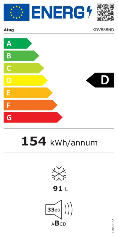 ATAG KDV888ND energielabel