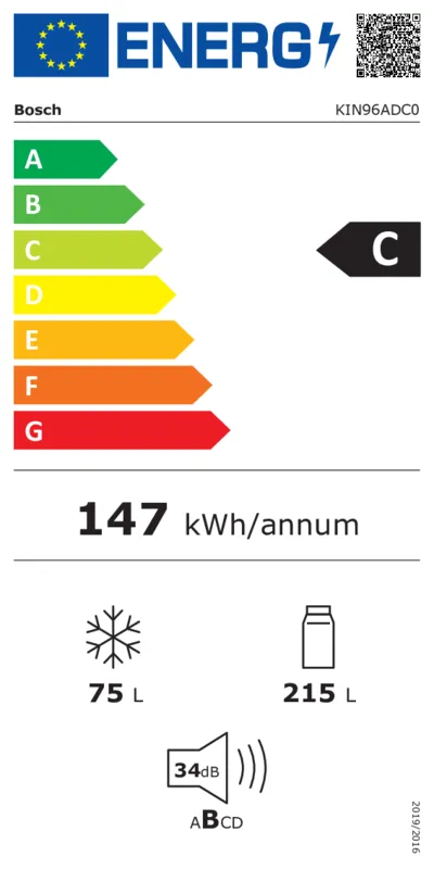 Bosch KIN96ADC0 energielabel