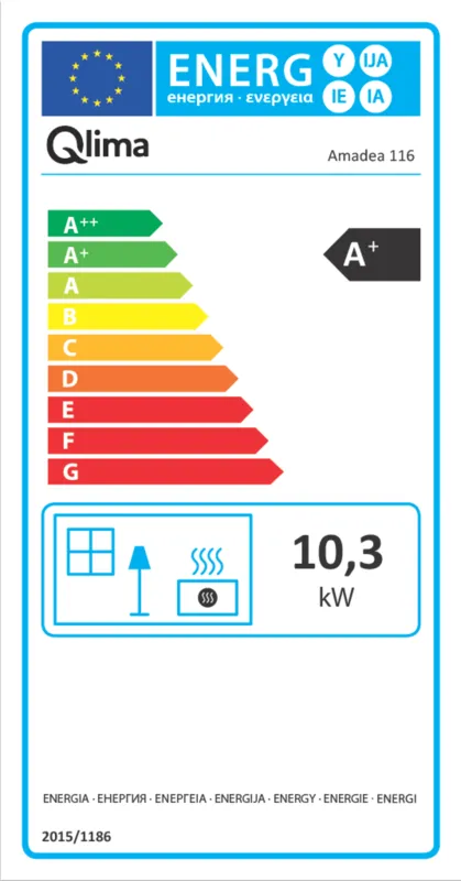 Qlima Amadea 116 WiFi energielabel