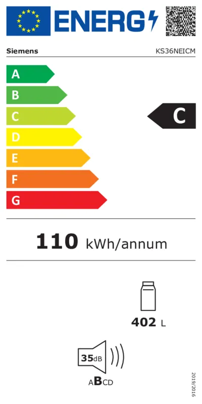 Siemens KS36NEICM energielabel