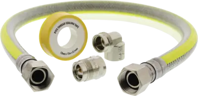 Scanpart GAS AANSL.SET RVS-FLEX 75CM