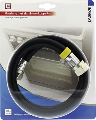 GASSLANG 100CM ALU.KOPP. BL